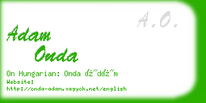 adam onda business card